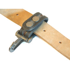 Porte clé de ceinturon cordura noir avec crochet ref C15  