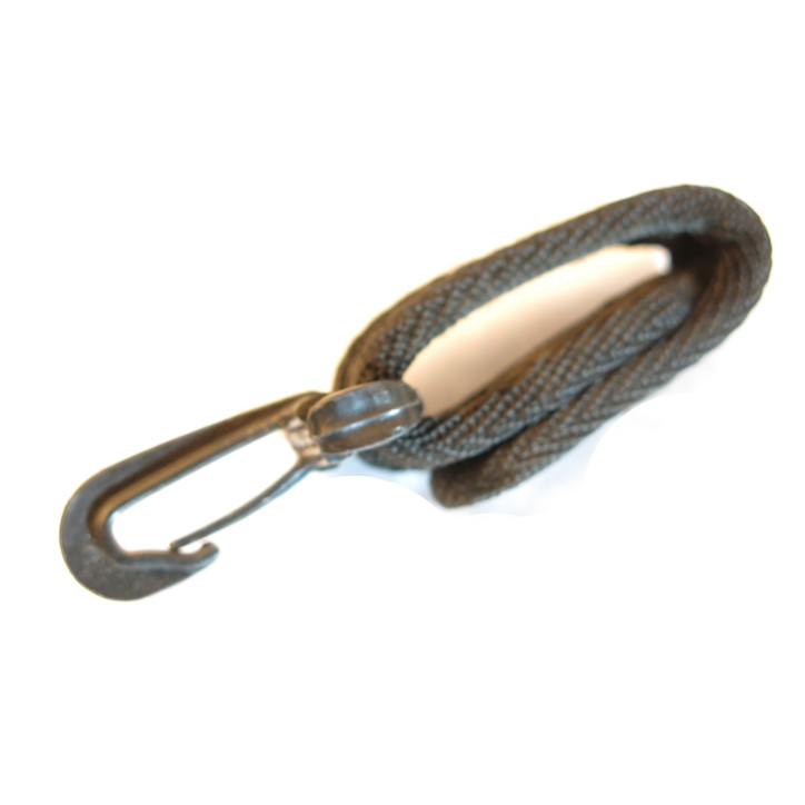 Porte clé de ceinturon cordura noir avec crochet ref C15  