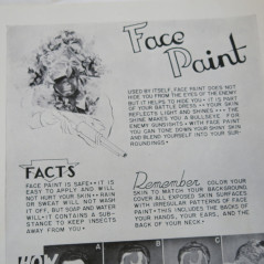 Feuille originale utilisation stick de camouflage US 39/45