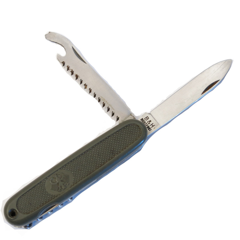 Couteau de poche original réglementaire Allemand Bundeswehr fab B&H Rostfrei