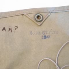 Housse toile masque a gaz Anglais 1941 