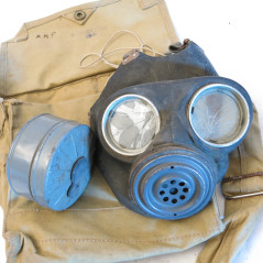 Housse toile masque a gaz Anglais 1941 