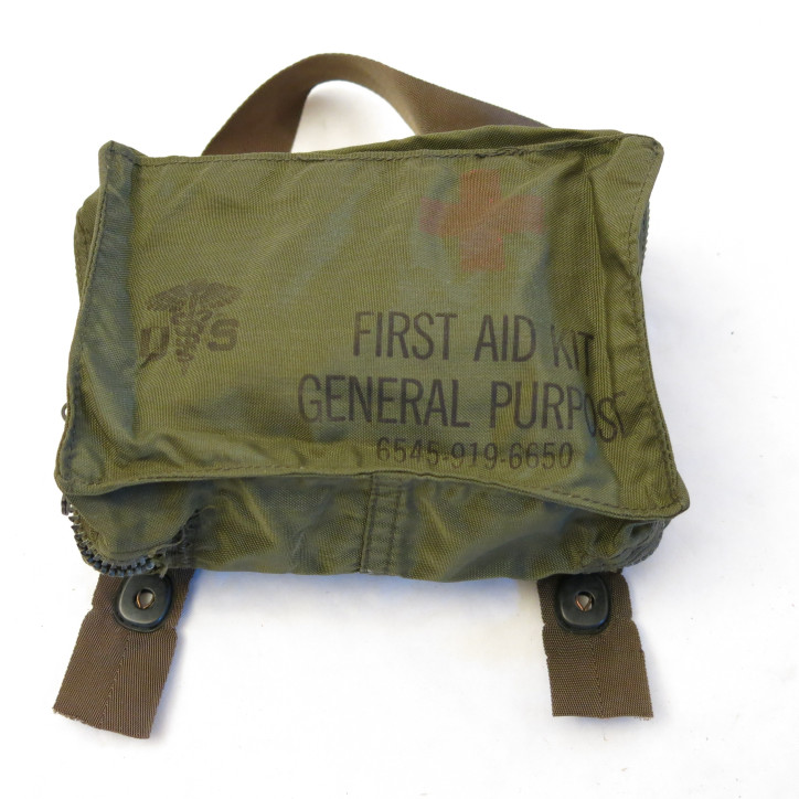 Trousse premier secours First aid nylon Helico ou Avion US Vietnam ref fi 78 