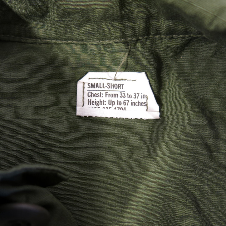 Veste originale tropical OD  Rip stop 1969  US Vietnam Ref Vn 723