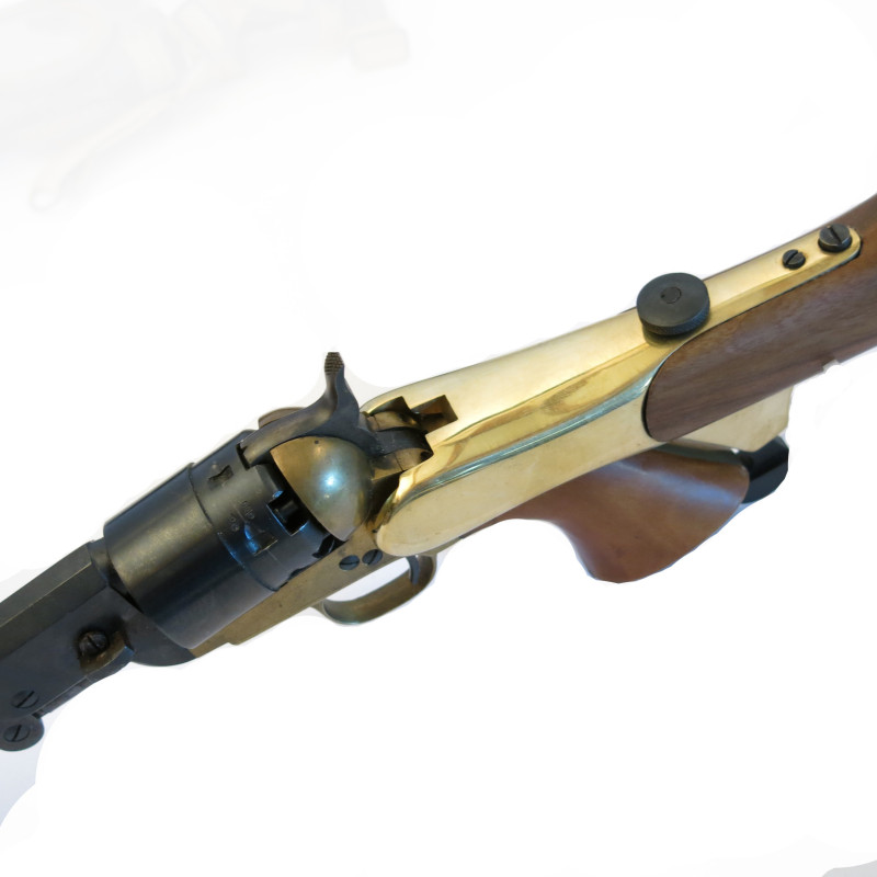 Stock wood  revolver a poudre noire 