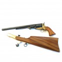 Stock wood  revolver a poudre noire 