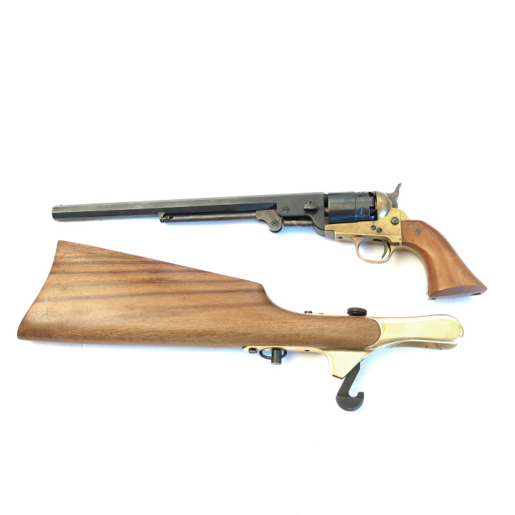 Stock wood  revolver a poudre noire 