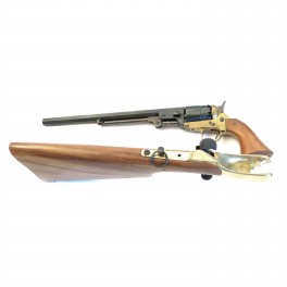 Stock wood  revolver a poudre noire 