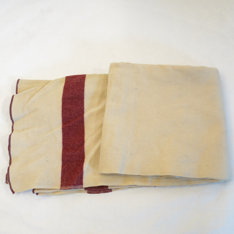 Couverture en laine blanche  US army 1944 ref un 211