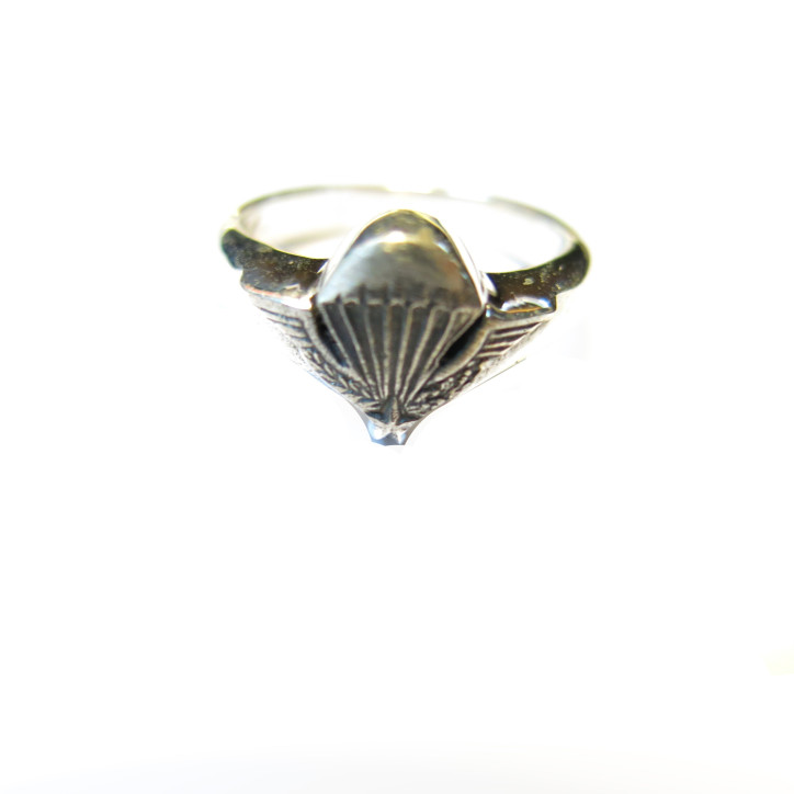 Bague en argent parachutiste Français 