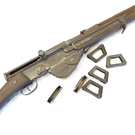 FSA 17 WWI rifle clip with 5 ammunition 8 mm Lebel caliber