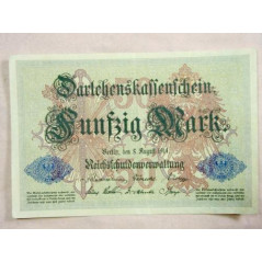 Beau billet de 50 Mark 1914 original  Ref 48