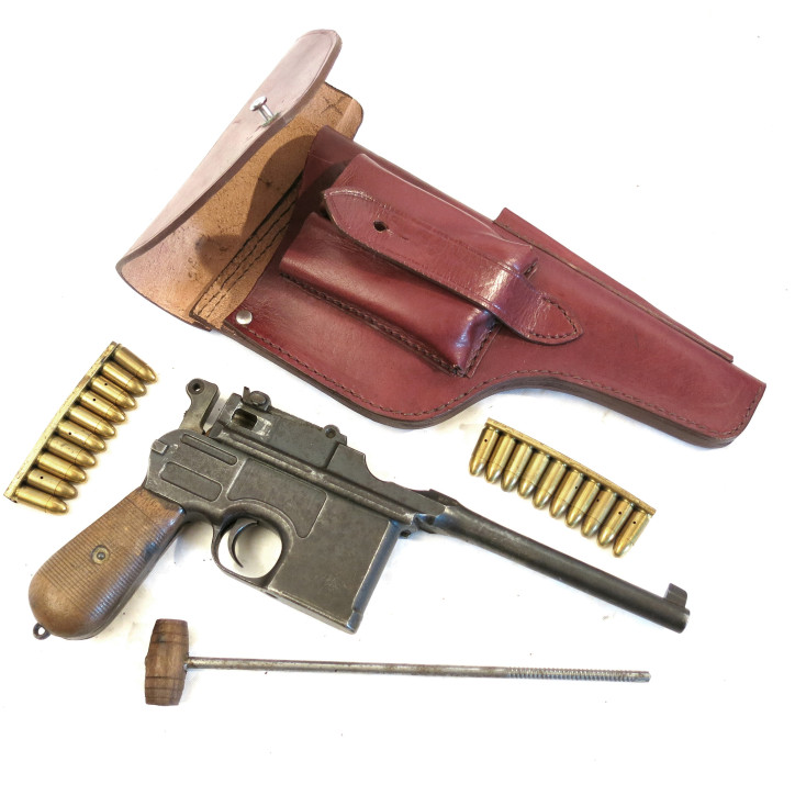 Holster cuir pour C96 Mauser et Schnellfeuer 