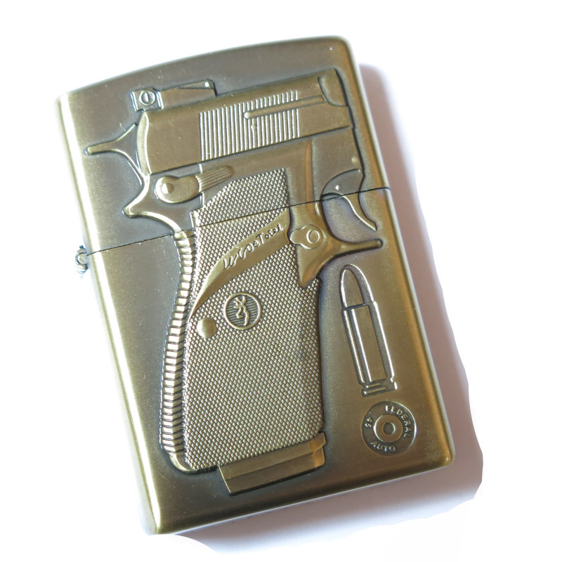 Briquet style Zippo pistolet Federal 45 auto