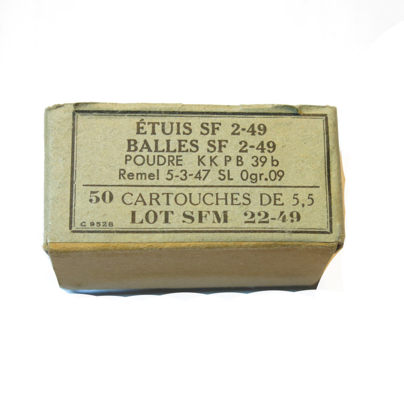 Boite vide 22 long rifle militaire fabrication  SFM  c21
