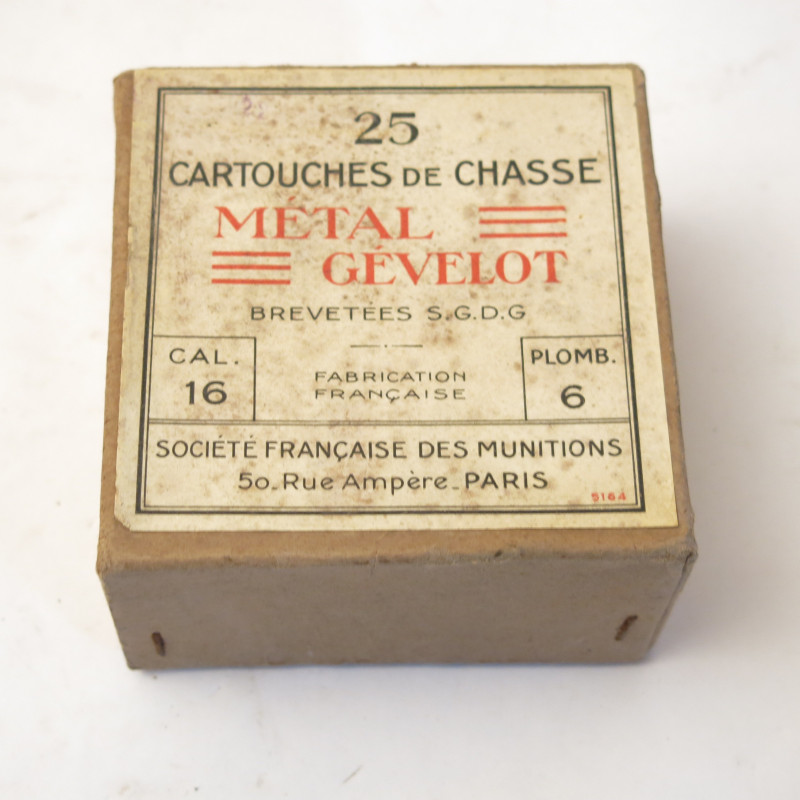 Boite vide cartouche métal cal 16 Gevelot c21