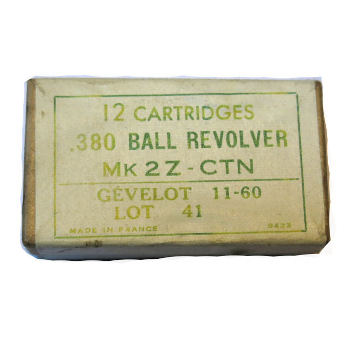 Boite vide cartouches revolver 380 Webley Gevelot ref C 31