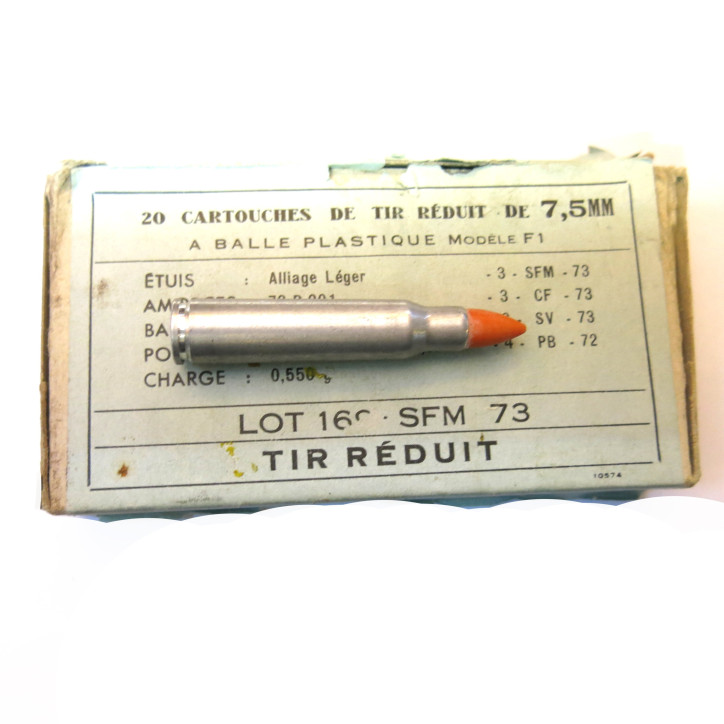 7.5 Mas SFM tir reduit  balle plastique orange etui alu marquage  SF GP 3.73