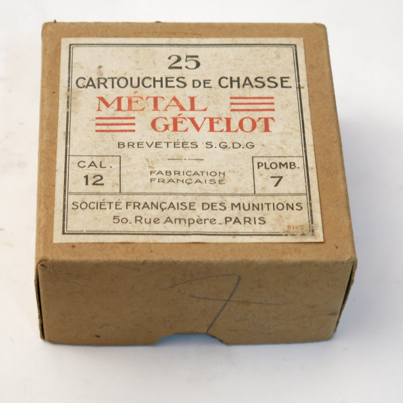Boite vide cartouche métal 12 Gevelot bo 110