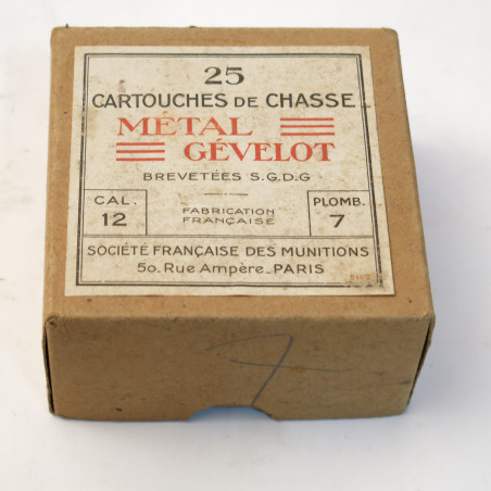 Boite vide cartouche métal 12 Gevelot bo 110