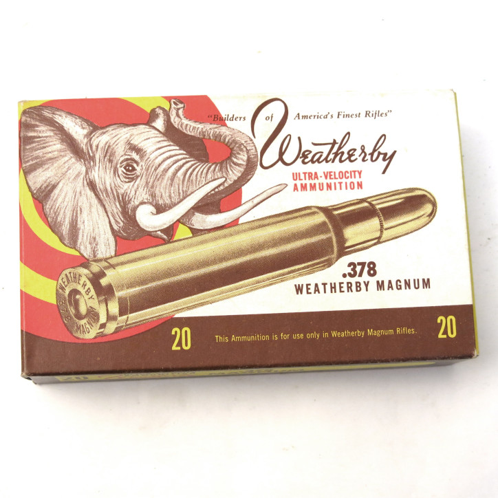Boite vide cartouche 378 Weatherby mag  bo110 