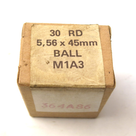 Boite vide cartouche 5.56 M1 A3 bo110