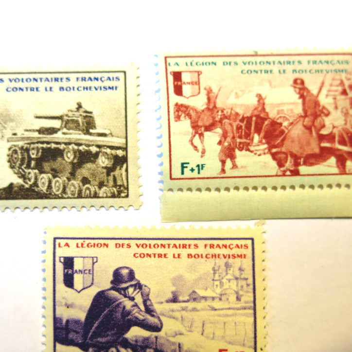 Timbres Legion des volontaires Francais x 5   ww2