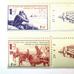 Series de 5 Timbres de la  Legion des volontaires Francais ref 100  bo doc