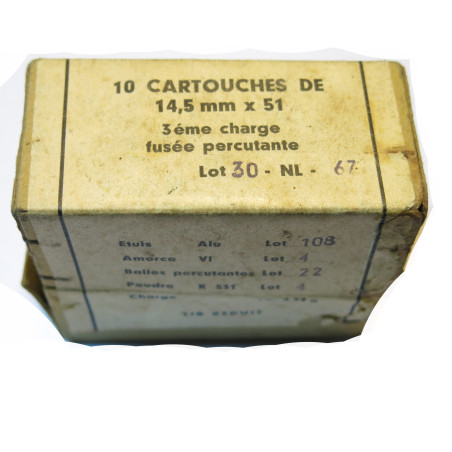 Boite vide cartouche 14.5 x 51 c26