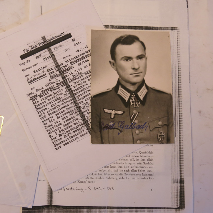 Photo dédicacée Paul Golbach  Ritterkreuz 1943 ref 60
