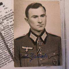 Photo dédicacée Paul Golbach  Ritterkreuz 1943 ref 60