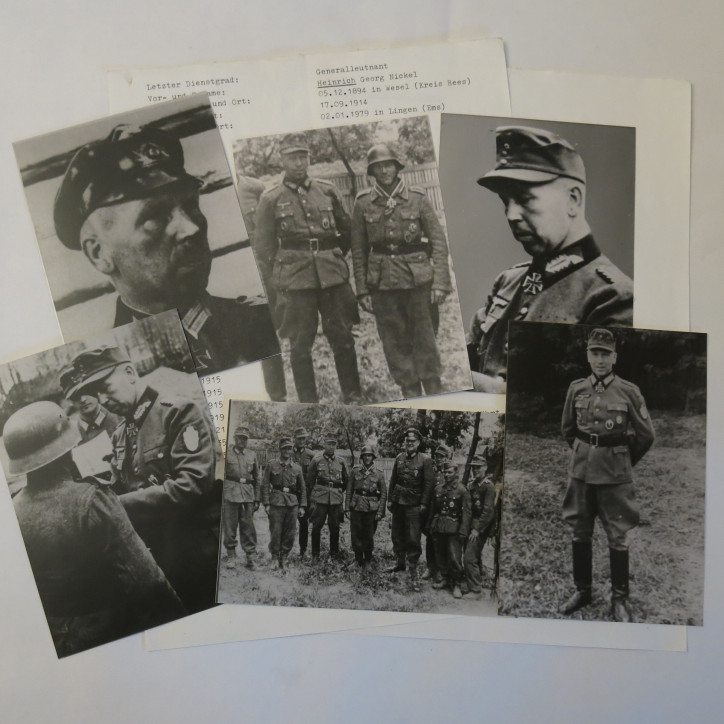6 photos dédicacées General Heinrich Georg Nickel  Ritterkreuz 1943 ref 20 