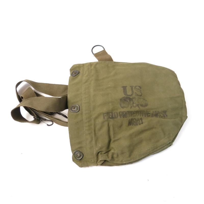 Housse masque a gaz M9A1 US Vietnam etat neuf 