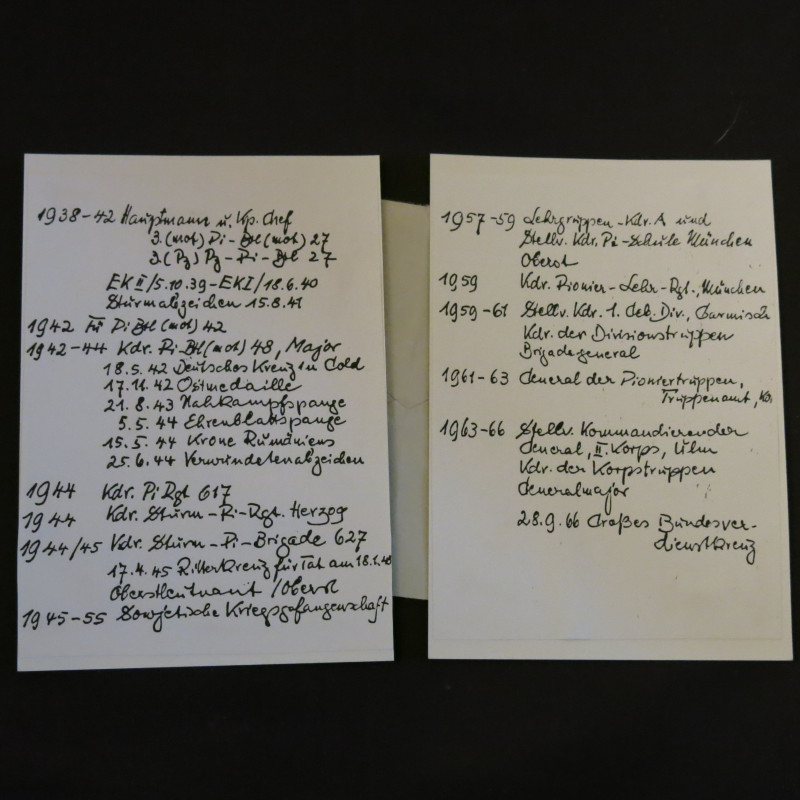 Photos dédicacées  Ritterkreuz 1944 Herzog  ref 90 