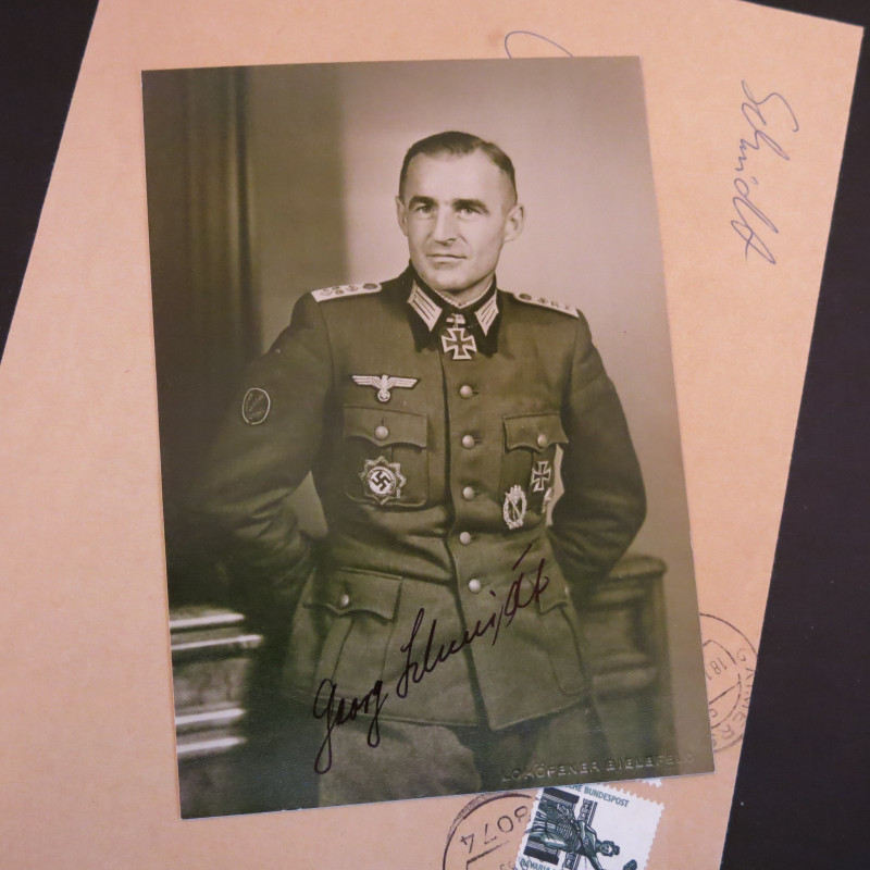 Photo dédicacée  Ritterkreuz 1944 Georg Schmidt  ref 10 