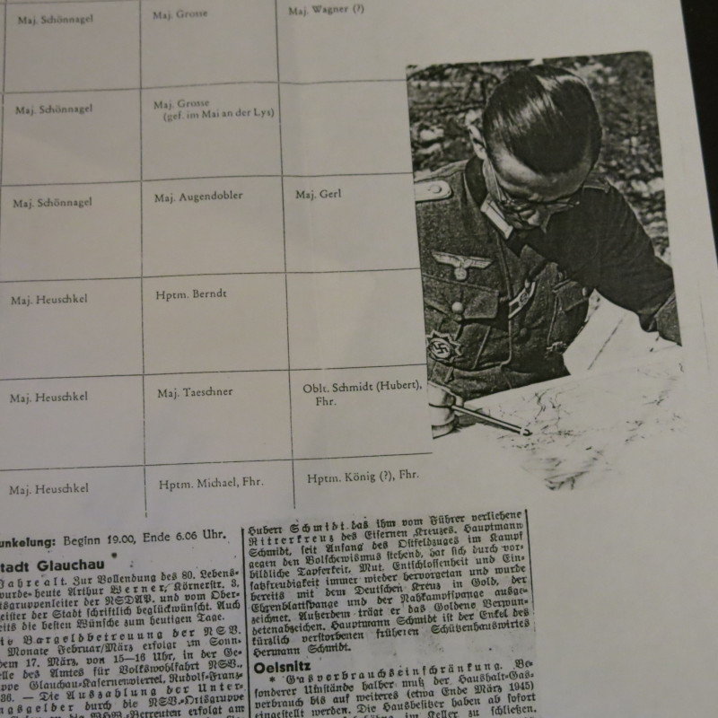 Photo dédicacée  Ritterkreuz 1944 Hubert Schmidt Gigo  ref 