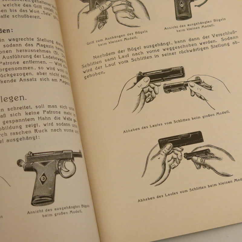 Livre d'instruction pistolet Webley Scott 7.65 et16