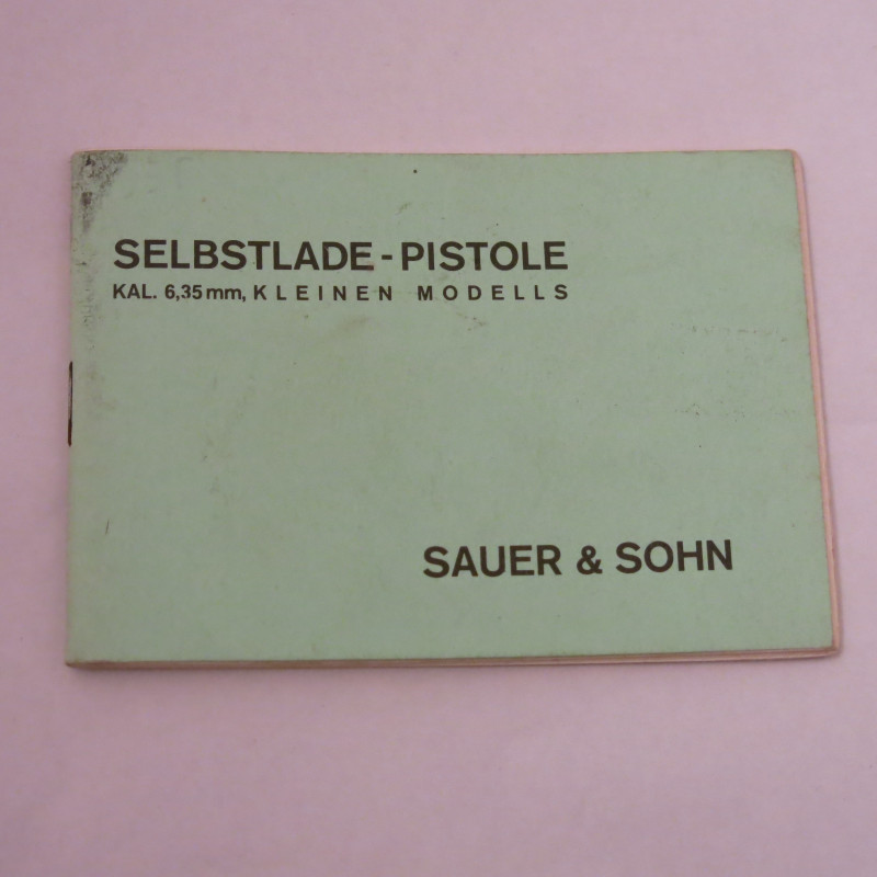 Livre d'instruction pistolet  Sauer et Sohn 6.35 et16