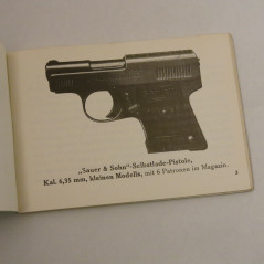 Livre d'instruction pistolet  Sauer et Sohn 6.35 et16