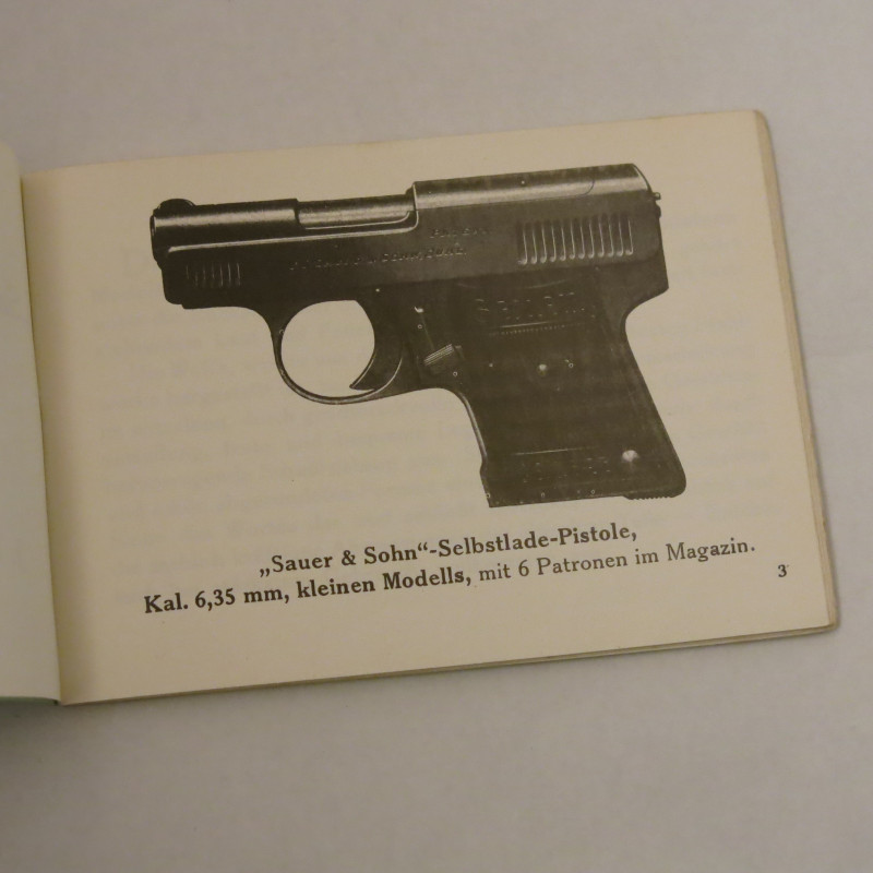 Livre d'instruction pistolet  Sauer et Sohn 6.35 et16