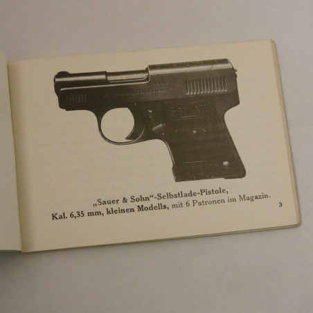 Livre d'instruction pistolet  Sauer et Sohn 6.35 et16
