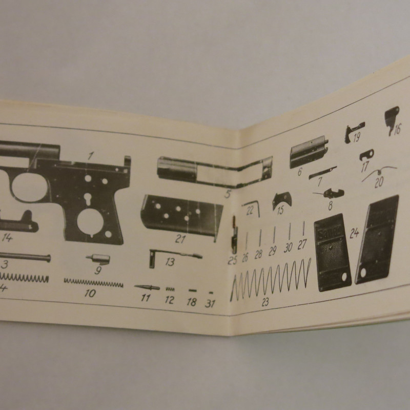 Livre d'instruction pistolet  Sauer et Sohn 6.35 et16