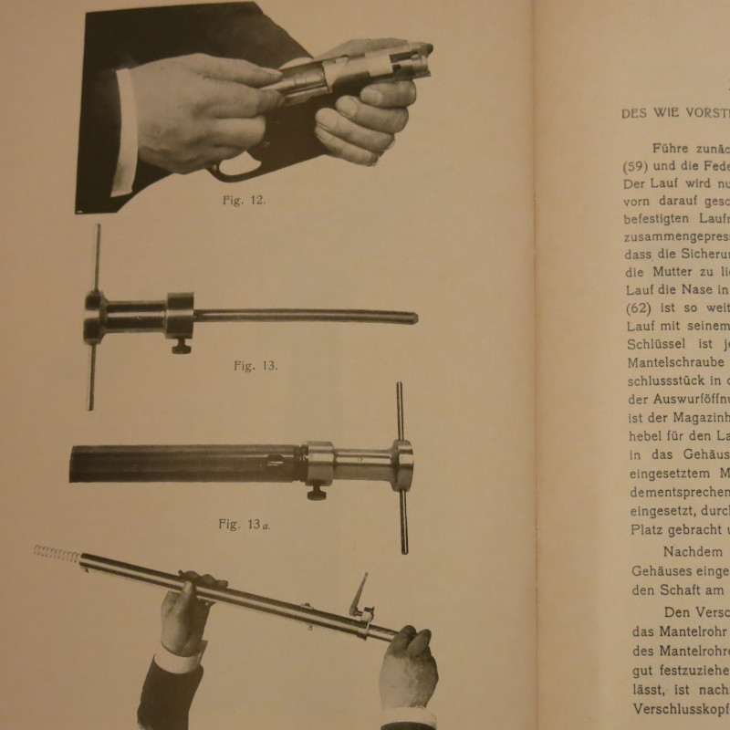 Livre d'instruction fusil Browning 9 mm ou 35 US et16