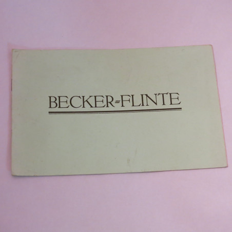 Livre d'instruction fusil Becker Flinte et16