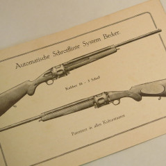 Livre d'instruction fusil Becker Flinte et16