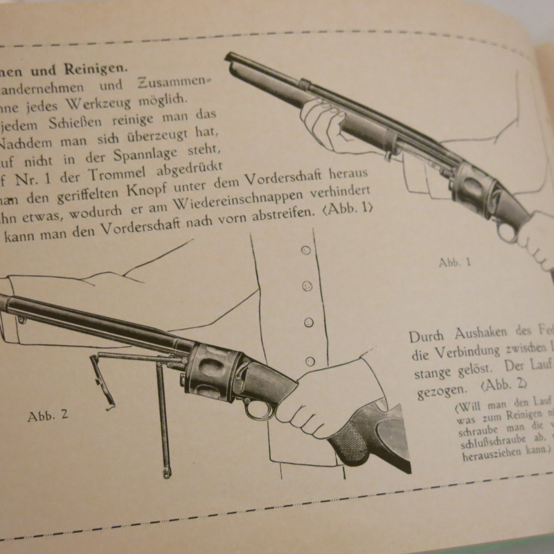 Livre d'instruction fusil Becker Flinte et16