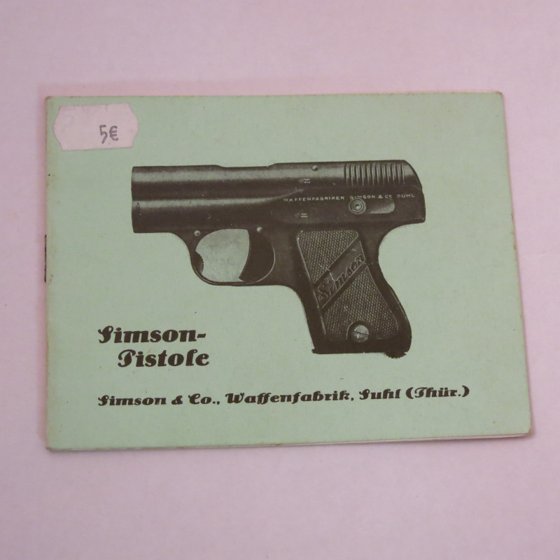 Livre d'instruction pistolet  Simson 6.35 et16