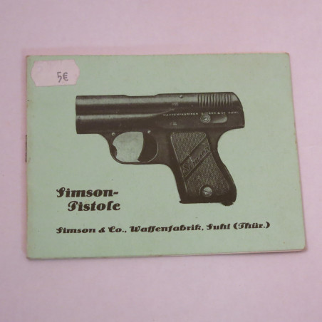 Livre d'instruction pistolet  Simson 6.35 et16