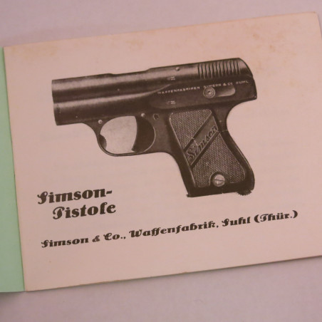 Livre d'instruction pistolet  Simson 6.35 et16
