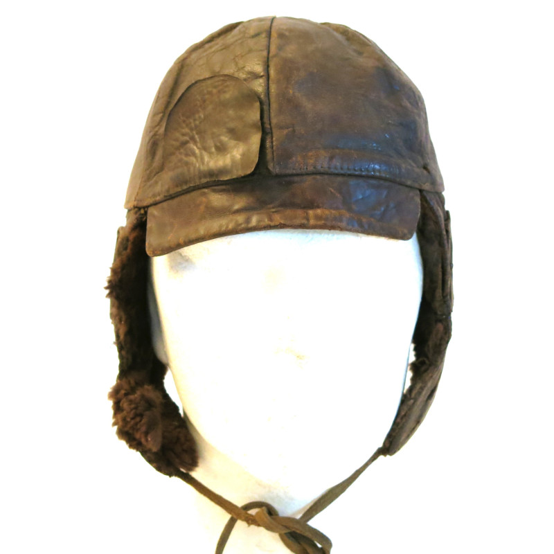 Serre tête cuir Aviateur Français 14/18 Réf ca 210 Box 14